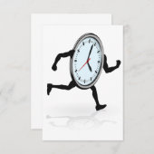 Klok lopende uitnodigingen (Voorkant / Achterkant)