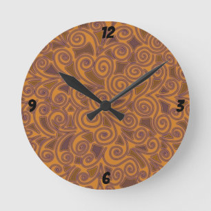 Klok met abstract ontwerp met 4 cijfers