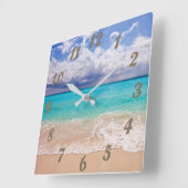 Klok met Beach Scene - Zeer relaxerend (Hoek)