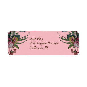 klok met Flowers Birthday Party Etiket