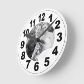 Klok met grote cijfers & uw afbeelding / wandklok (Hoek)