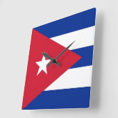 Klok met vlag Cuba (Hoek)