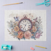  klok met Vogels en Rozen Decoupage Tissuepapier (Craft)