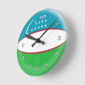 Klok Oezbekistan vlag Bubble Design (Hoek)