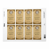  klok op papier 1e Jubileum Wijnlabel Etiket (Full Sheet)