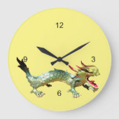Klok - Oriental Dragon op Geel (Voorkant)