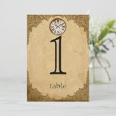 Klok papier 1e verjaardag tafelnummer (Staand voorkant)