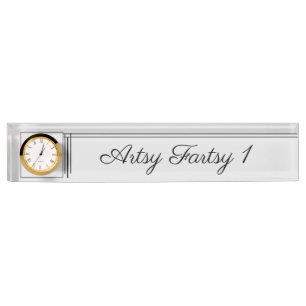 "Klok" personaliseer me Desk Naambordje