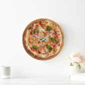 klok, pizza, rond grote klok (Huis)