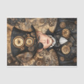 Klok Punk Steampunk Man in hoog Pet AD4 Decoupage Tissuepapier (Voorkant)