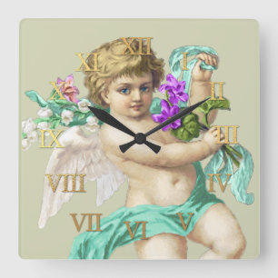 klok Romeinse cijfers Cherub Aqua