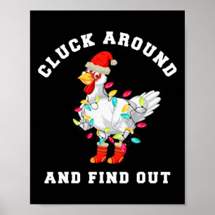 Klok rond en ontdek leuke kerstkip poster