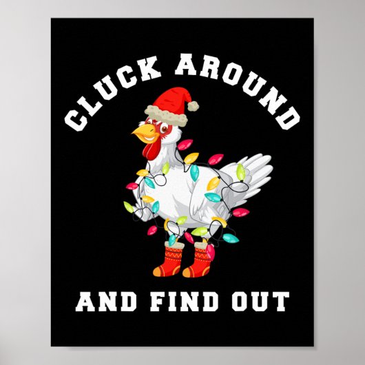 Klok rond en ontdek leuke kerstkip poster (Voorkant)