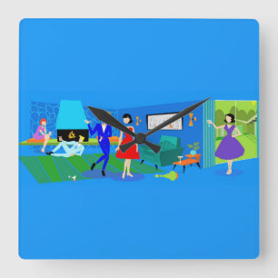 Klok van de cocktail van nucleaire palmen