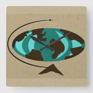 Klok van de Muur van de Kunst van het Wereldbol