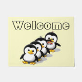 Klok van pinguïns deurmat (Voorkant)