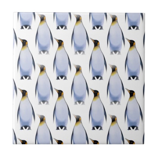 Klok van pinguïns tegeltje (Voorkant)