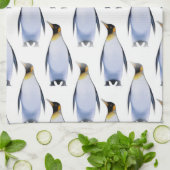 Klok van pinguïns theedoek (Gevouwen)