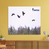 Klok van Ravens Canvas Afdruk (Insitu (Woonkamer))
