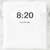 Klok Verjaardag Sticker 8:20 (Tas)