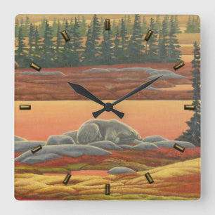 Klok voor Beren in opzwellen najaar Beer