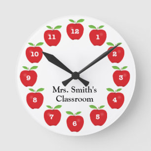 Klok voor klaslokalen met appels
