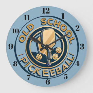 Klok voor Old School Pickleball muurdecoratie