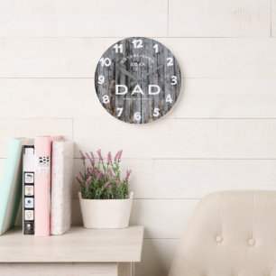 Klok voor vader aan de muur - Vaderdag cadeau op m