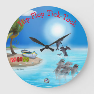 Klok Wandklok Flip-Flop Tick-Tock