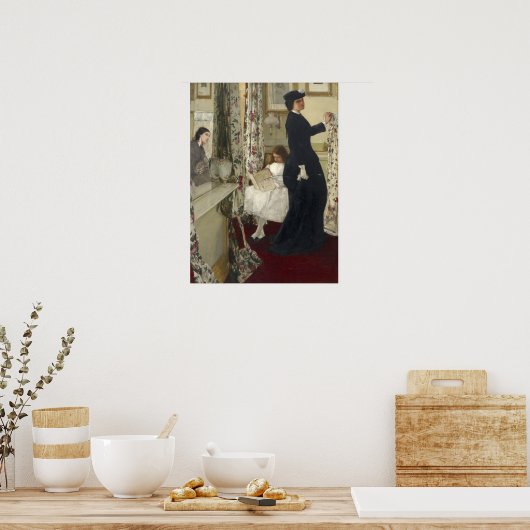 Klokflits - harmonie in groen en Roos, muziekruimt Poster (Keuken)