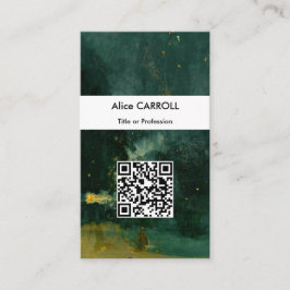 Klokflits - Nocturne in zwart en goud - QR-code Visitekaartje