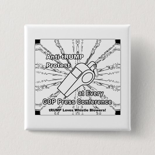 Klokfluitje Vierkante Button 5,1 Cm (Voorkant)