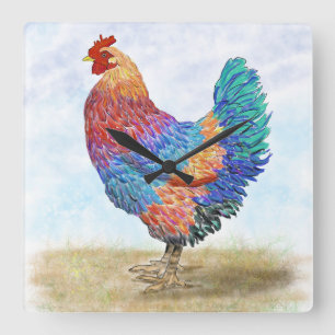 Klokhaan Acryl Wandklok Vierkante Klok