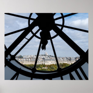 Klokje voor reuzenglas bij Musée d'Orsay - Parijs Poster