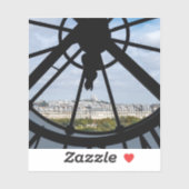Klokje voor reuzenglas bij Musée d'Orsay - Parijs Sticker (Vel)