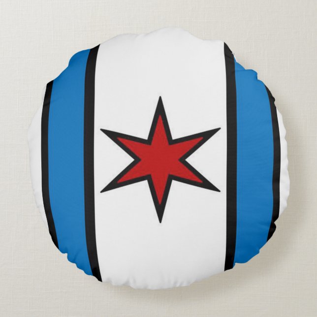 Klokjesscherm - Modern (wit) Rond Kussen (Achterkant)