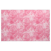 Klokken Collage Roze Stof (Fat Quarter)