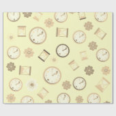  klokken en bloemen cadeaupapier (Vlak)