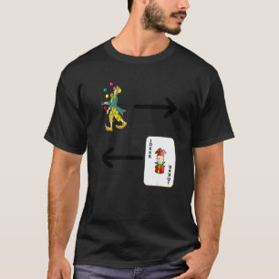 Klokken naar de linkerokers naar rechts in de t-shirt
