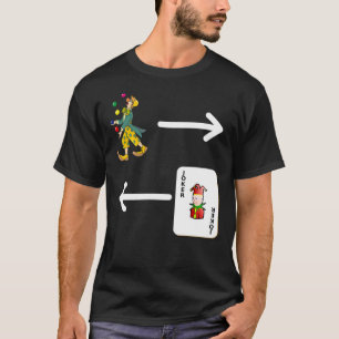 Klokken naar de linkerokers naar rechts, klassieke t-shirt