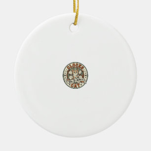 Klokken Tijd Blindheid Kat Klokken Tijd Blindheid  Keramisch Ornament