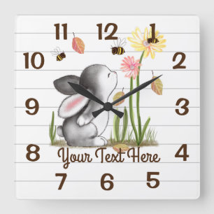 Klokken van de muur van de stomme bunny