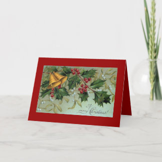 Klokken van het Wenskaart van Kerstmis van de Feestdagen Kaart