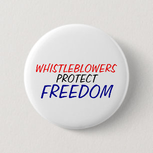 Klokkenluiders beschermen vrijheid ronde button 5,7 cm