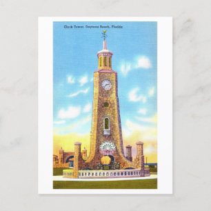 Klokkentoren aan de Daytona Beach Vintage Briefkaart