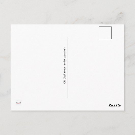 Klokkentoren - Prilep, Macedonië Briefkaart (Achterkant)