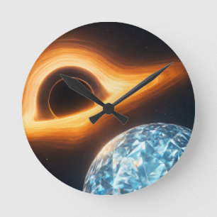 klokklok met zwart gat ronde klok