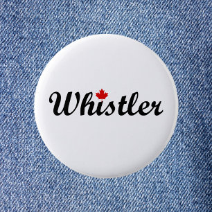 Klokler Canada Script Text Small Maple Leaf Ronde Button 5,7 Cm