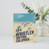 Klokler, Vancouver British Columbia ski poster Briefkaart (Staand voorkant)