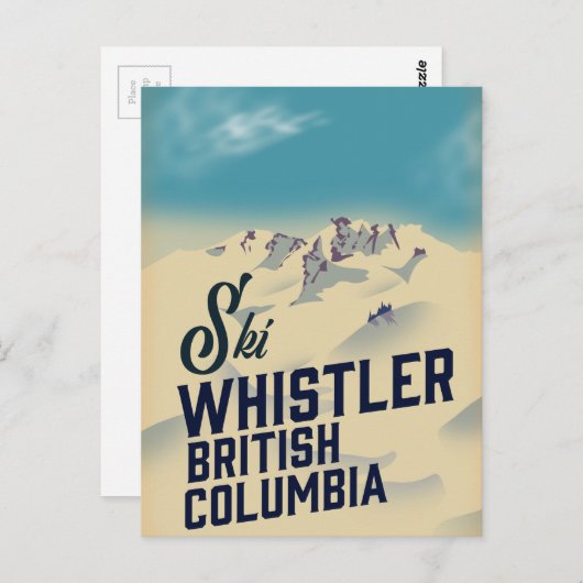 Klokler, Vancouver British Columbia ski poster Briefkaart (Voorkant / Achterkant)